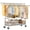 Silver, variant on melmine Rolling Clothing Rack with Wheels,Double Rod Garment Rack with Bottom Basket, Heavy Duty Portable Closet for Bedroom & Laundry Room, Adjustable 42"-65",Chrome