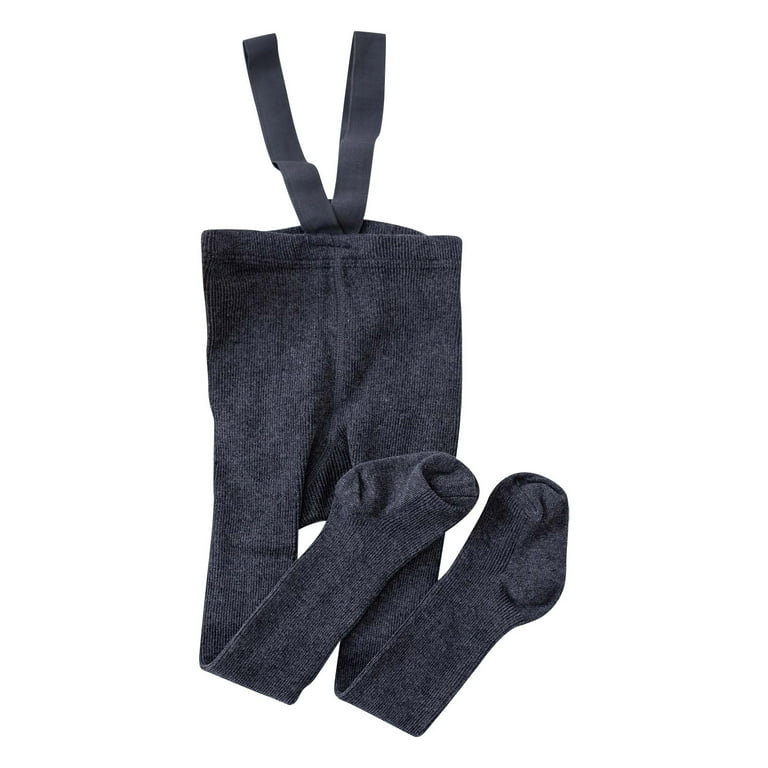FAMTKT Baby Girls Boys Leggings with Suspenders Elastic Straps