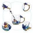 thumbnail image 4 of Juego de tazas de té DUMVOIN, taza de café de vidrio con cuchara para amantes del té, 4 of 7