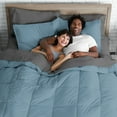 thumbnail image 4 of Bare Home Microfiber 5-Piece Coronet Blue and Gray Bed in a Bag, Twin XL, 4 of 5