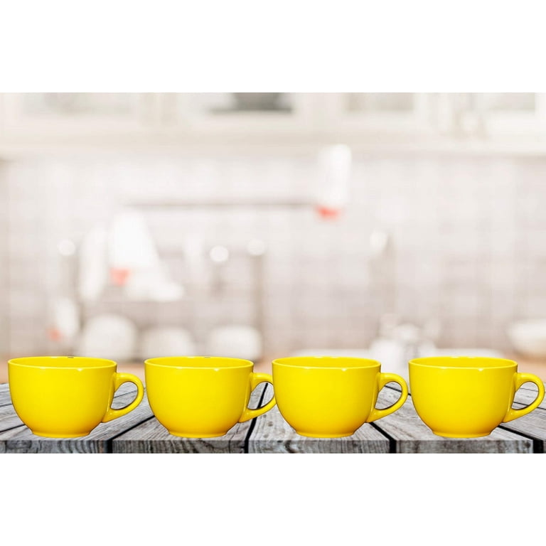 Bruntmor Gray 24 Oz Coffee Mugs Set of 4, Tea, Soup & Cereal Crocks, 24 Oz  - Dillons Food Stores