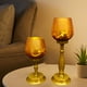 thumbnail image 4 of Candelabros de cristal para velas de té de Ramadán, candelabros de copa, candelabros para mesa de Navidad, celebraciones de aniversario, festivales en casa. Oro, 4 of 8