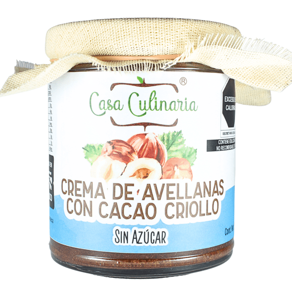 Crema de Avellanas Sugar Free con Cacao Criollo 240g Casa Culinaria