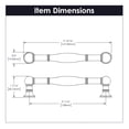thumbnail image 4 of Belwith Keeler B075060 Fuller 5-1/16" Center To Center Vintage Cabinet Handle / Drawer, 4 of 7