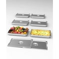 thumbnail image 1 of 6 Pack Hotel Pans,2.5" Deep Full Size Steam Table Pans,Full Size Food Pan,Half Size Hotel Pans[NSF Certified],Catering Food Pan Commercial Stainless Steel, Handle + Lid, 1 of 7