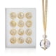 thumbnail image 2 of Adornos navideños, adornos navideños, regalos navideños, 12 piezas, nuevo estilo, 22 mm, colgante de bola chapada, atrapasueños de cristal, colgante para árbol de Navidad, doce colgantes, 2 of 2