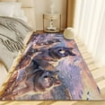 thumbnail image 3 of Washable Area Rug, Animal Print Wolf Print Accent Floor Carpet For Dining Room Office Home, Gray Soft Low-Pile Non-Slip Rugs For Living Bedroom Rug, 3 of 7