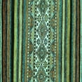 thumbnail image 1 of Ahgly Company Indoor Square Abstract Turquoise Blue Modern Area Rugs, 6' Square, 1 of 4