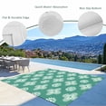 thumbnail image 3 of Teal Green Floral Outdoor Rug 6x9 Ft - Reversible Patio Rug Outdoor Camping Rugs, Spring Flowers Modern Abstract Art Farmhouse Indoor Outdoor Area Rugs, Non-Slip Outdoor Carpet Runner for Deck/Porch, 3 of 8