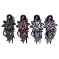 thumbnail image 1 of 4pcs Ponytail Hair Clip Rhinestones Flower Duckbill Clips Hair Claw Clip, 1 of 3
