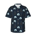 thumbnail image 1 of Fotbe Night Forest Wolf Camisa Hawaiana para Hombre Unisex – Camisa Casual de Verano con Botones de Manga Corta de Algodón y Lino,Medium, 1 of 7