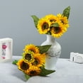 thumbnail image 7 of Shenmeida 1Pc 7 Heads Artificial Silk Sunflowers Long Stem Fake Sunflowers Bouquet Large Sunflowers Decor for Home Hotel Office Wedding Party Garden, 7 of 7