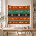 thumbnail image 5 of Boho Aztec Diamond Stripes in Vibrant Rust Teal and Navy, Nostalgic Folk Art for Home Decor Enthusiasts, Geometric Wall Art, Housewarming Gift, Tapestry Wall Hanging for Living Room and Bedroom, 5 of 7