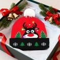 thumbnail image 2 of chaungfeng LED Santa Hat, Light Up Knitted Christmas Hat for Women Men, Warm Ear Protection Woolen Hat Winter Cap for Party, Gift, Event, Holiday, Indoor Outdoor, 2 of 6