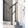 thumbnail image 3 of Handrails for Outdoor Steps, 2 Step HandRail Fit 1 to 2 Steps Outdoor Stair Railing, Metal Porch Railing, Deck Handrail, Black Wrought Iron with Installation Kit for Concrete Steps, 3 of 10