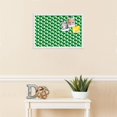 thumbnail image 3 of PinPix 24x16 inch Cork Bulletin Board. This Decorative Framed Pin Board Comes with BAUS Green Beige Design and Satin White Frame. Ideal for Home, Office Decor or School (PinPix-1531), 3 of 7