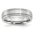 thumbnail image 2 of Cobalt Satin and Polished Ridged Edge 6mm Band, 2 of 5