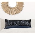thumbnail image 6 of 35" Black and White London Nighttime Skyline Lumbar Decorative Pillow, 6 of 6