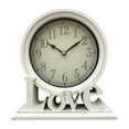 thumbnail image 1 of Rustic Desk Clock Mantel Clock Table Clock Clocks Shelf Silent Fireplace Digital White, 1 of 8