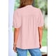 thumbnail image 2 of Blusa PRETTYGARDEN Mujer Cuello en V Manga Corta Abullonada Rosa, 2 of 8