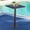 Brown Multi 7MBRN, variant on Narrow Balcony Bar Table with Storage Shelf, 48L x 16.5W x 49.75H Acacia Wood Outdoor Dining Set for Small Spaces