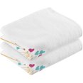 thumbnail image 2 of SKYSONIC 16"x28" Face Hand Towel Set, Pink Blue Yellow Dandelion Herbs Cotton Washcloths, Quick-Dry Highly Absorbent Bath Towels 2 PCS for Bathroom Ktichen Travel SPA Gym, 2 of 7