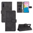 thumbnail image 1 of Pour Samsung Galaxy Note 10 Étui en Cuir PU à Rabat avec Fentes pour Cartes Support Pliant Folio Noir, 1 of 5
