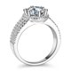 thumbnail image 4 of Anillo de plata s925 con moissanita y diamante Mosan de 2 quilates, anillo de mujer de tres filas de Seiko de moda europea y americana, 4 of 5