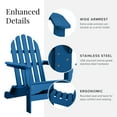 thumbnail image 4 of DuroGreen Adirondack Chair Made With All-Weather Tangent lumber, Oversized, High End Classic Patio Furniture for Porch, Lawn, Deck, or Fire Pit, No Maintenance, USA Made, Royal Blue, 4 of 7