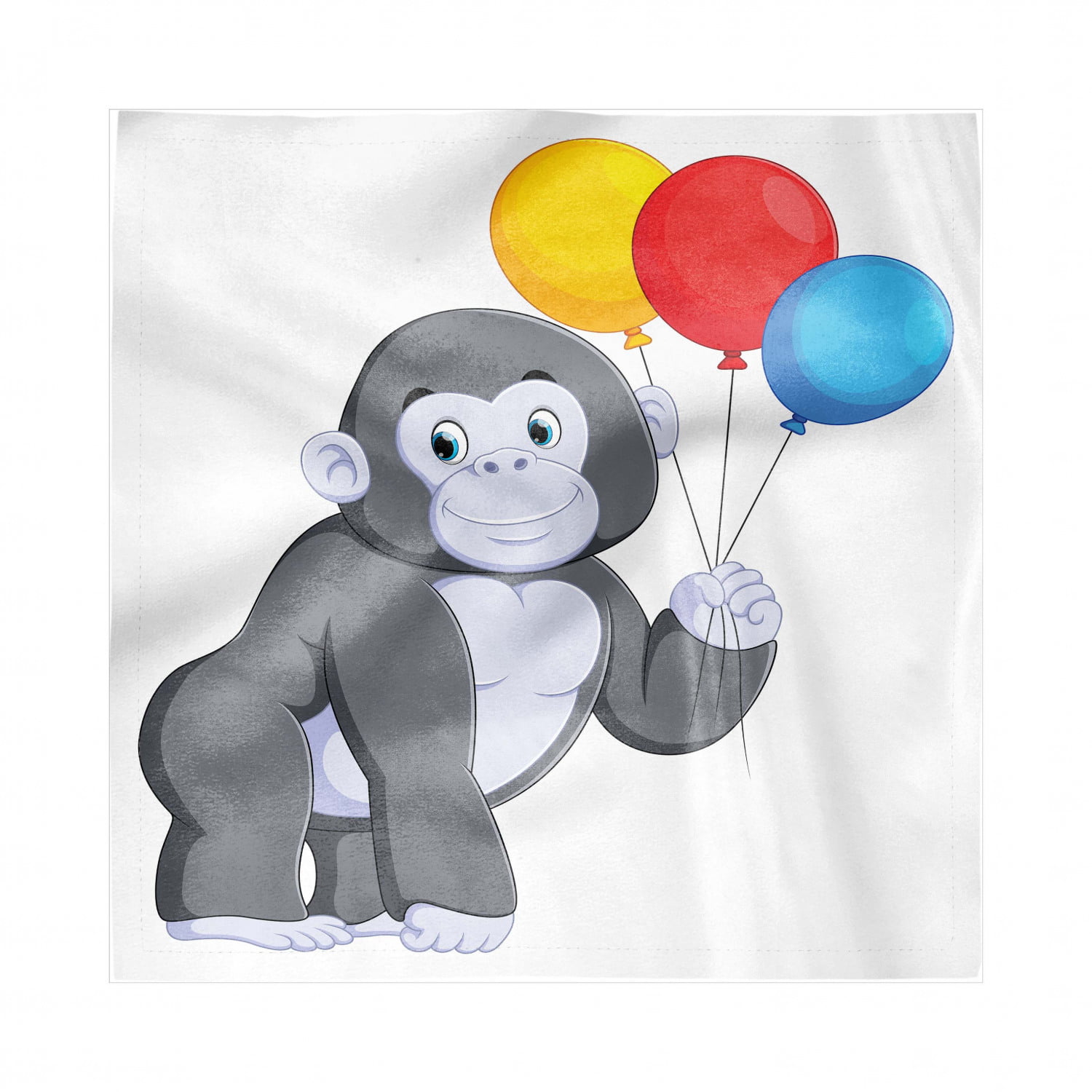 Gorilla Love Designs Illustration for Gorillas Lover Throw Pillow Multicolor 18x18 