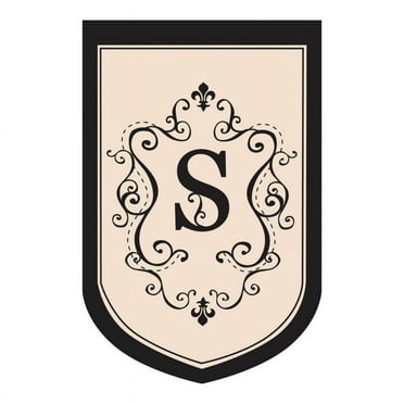Garden Size Applique Flag, Monogram "S", 12.5x18 Inches
