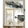 thumbnail image 7 of Black Gold Gradient Valances for Windows Abstract Modern Art Valance Rod Pocket Light Filtering Short Window Treatments Curtains for Kitchen Bathroom Living Room Bedroom, 1 Panel, 42 x 18 Inch, 7 of 7