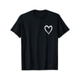 thumbnail image 2 of Camiseta blanca con gráfico de corazón de amor fresco para el Día de San Valentín para hombres y mujeres, 2 of 8