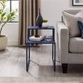thumbnail image 3 of Walker Edison 16" Two Tiered Side Table Metal and Engineered Wood in Blue, 3 of 8