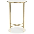 thumbnail image 5 of Adore Decor Elliott Marble Side Table White and Gold, 5 of 10