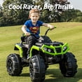 thumbnail image 3 of Hikiddo Kids ATV 4 Wheeler, 24V Kids Ride on Toy for Big Kid w/Bluetooth, 400W Motor - Green, 3 of 9