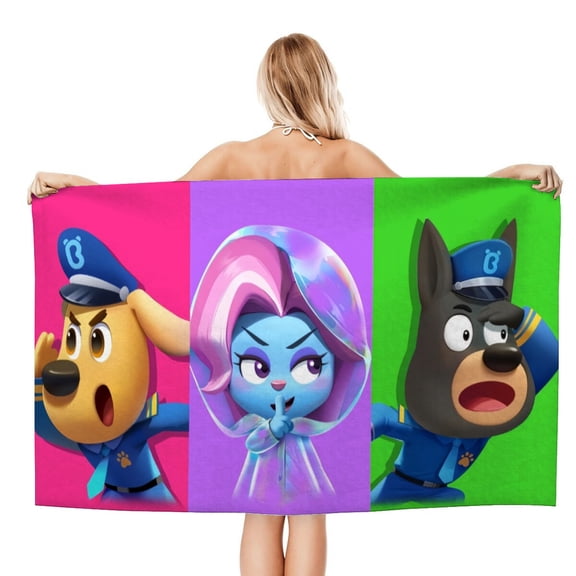Bath Towels for Sheriff Labrador Beach Towel Kids Boys Girs Gifts Soft & Absorbent for Bathroom Camping Vacation Travel 20×40 inch