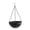 Black(L), variant on Metal Hanging Planters with Chains Black and Gold Modern Bowl Shaped Flower Pots for Indoor Outdoor Balcony Patio Garden Home Decor