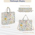 thumbnail image 6 of FORMRS Womens Corduroy Tote Bag Crossbody Shoulder Purse Handbag with Detachable Strap, Watercolor Wildflowers, 6 of 7