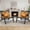 Orange, variant on Peispie Modern Boho Accent Chair Set of 2, Mid-Century Leather Lounge Chair with Solid Wood Frame, Ergonomic Reclined Reading Armchair for Living Room, Bedroom & Balcony, 250lbs, Orange