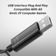 thumbnail image 3 of Audífonos USB para juegos con micrófono Audífonos ergonómicos para computadora PC (Negro), 3 of 6