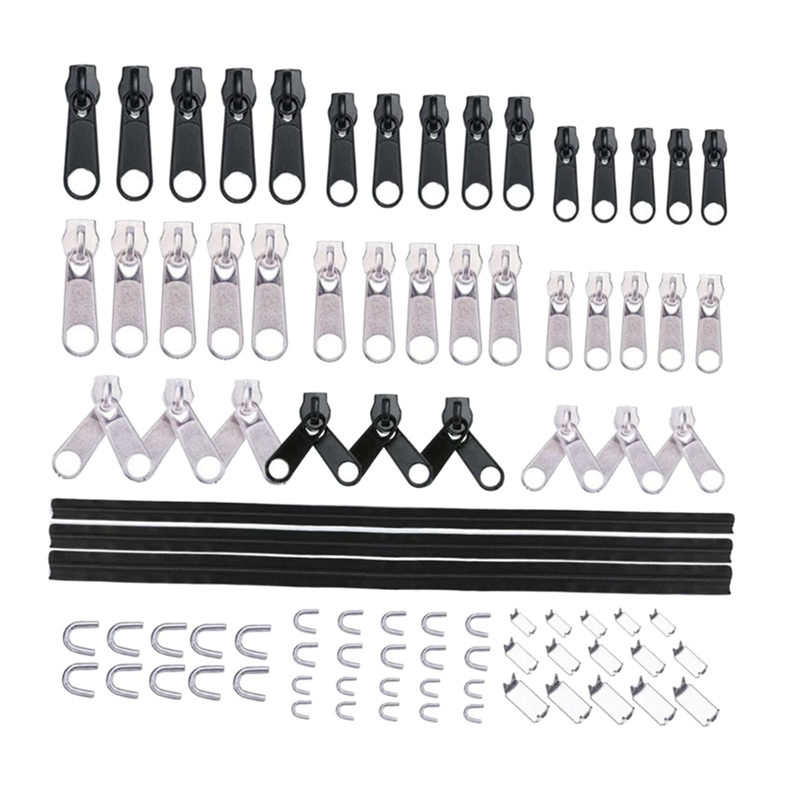 87Pcs Nylon Zipper Repair Kit Zipper Heads Zipper Repment A Zipper