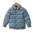 thumbnail image 4 of Toddler Boys Girls Button Down Coats Jackets, SILVERCELL Kids Winter Fake-Two-Piece Puffer Coat Snow Clothes Outwear 12M-7T, 4 of 4
