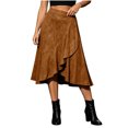 thumbnail image 2 of Summer Dresses for Women Womens Summer Fashion Solid Color Loose Irregular Elastic Waist Skirt, 2 of 8