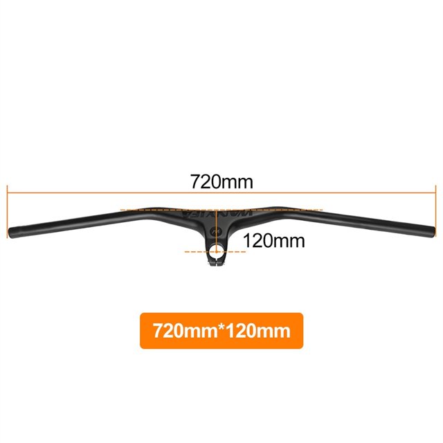 Poignée Intégrée en Carbone pour Guidon de VTT 28.6mm 17 Degrés Pièces de Vélo, Longue Durée