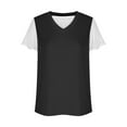 thumbnail image 6 of iHengLiXing Summer Tops for Womens Dressy Casual Fashion Woman Casual-Neck Vintage Solid Mesh Blouse Short Sleeve T-Shirt Summer Black XL, 6 of 7