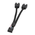 thumbnail image 6 of 1Pcs Computer Motherboard USB Extension Cable 9 Pin 1 Female to 2 Male Y Splitter Audio HD Extension Cable for PC DIY, 6 of 9