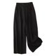 thumbnail image 1 of Pantalones holgados vintage de mujer para primavera-verano - Pantalones informales de cintura alta y pierna ancha, 1 of 7