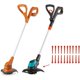 thumbnail image 3 of Paquete de 100 cuchillas de plástico compatibles con cortacésped Gardena, cuchillas de repuesto para cortacéspedes Gardena y cortacéspedes inalámbricos, Superma, rojo, 3 of 5