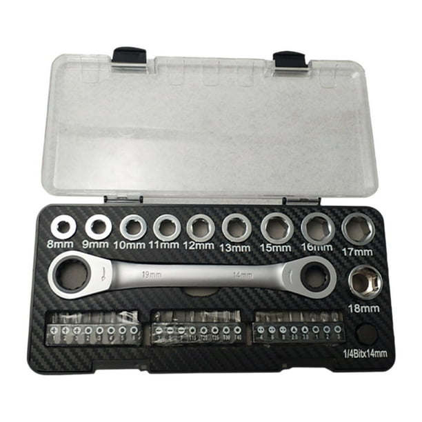 Almencla 36Pcs Ratcheting Combination Wrench Set 8inch Long Sturdy